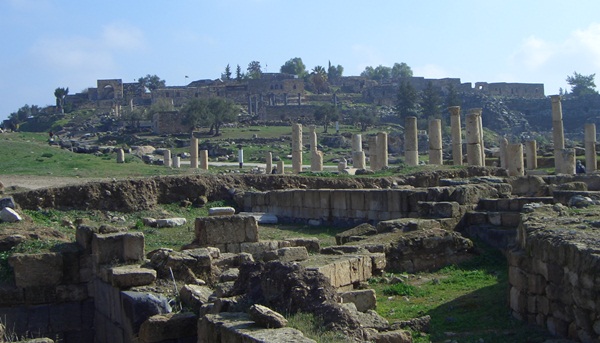 Blick auf Umm Qais - das antike Gadara