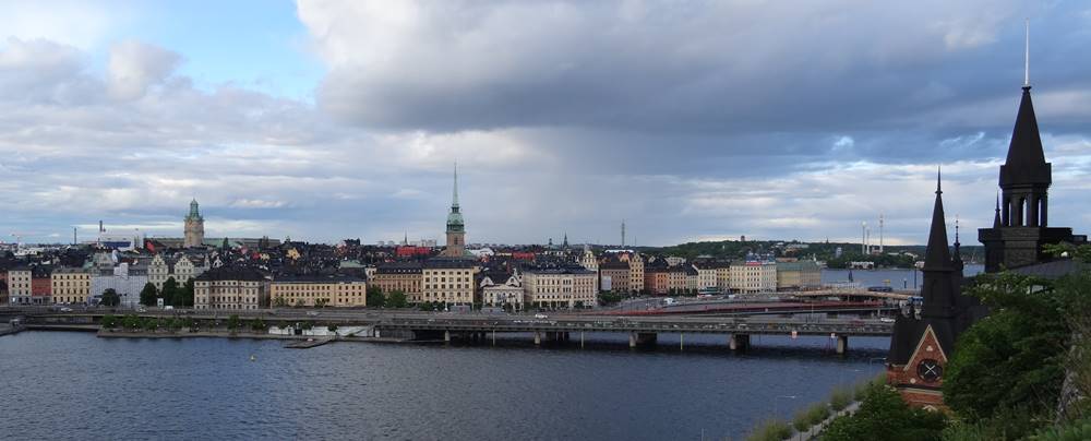 Blick auf Gamla Stan Stockholm vom Montelinsvägen